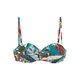 BUFFALO Bikini zgornji del slonovina/cijansko modra/rjasto rjava/temno zelena
