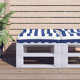 vidaXL Blazina za palete modro bele črte 50x50x12 cm blago