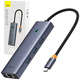 4in1 Hub Baseus  UltraJoy USB-C do 3x USB 3.0 + RJ45 (space grey)