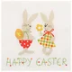 Papstar Prtički Bunny Couple, 3-slojni, 1/4, 33 x 33 cm, 20 kosov.