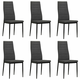 vidaXL Blagovaonske stolice od tkanine 6 kom tamno sive (246179+246180)