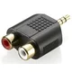 SINNECT adapter audio 3,5 mm Stereo Jack na 2x RCA M/F/F (14.101)