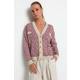 Trendyol bež široko fit pletenine Cardigan