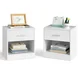 Songmics Set nočnih omaric 2 kosa 28x39x41 cm bela