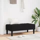 klupa s jastukom Crna 113 x 57 x 39 cm tkanina