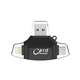 Citac kartica SD microSD na Type C Lightning USB 2.0 JWD-84 crni