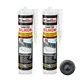 IsolBau Sanitarni silikon antracit Sanitär Silikon 2 x 300ml