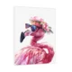 Canvas Slika na platnu Cool Flamingo, 30x40cm, Sa ramom, Beli