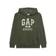 GAP Majica HERITAGE temno zelena/bela