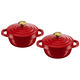 Casserole kozica AIR MINI E254S255, 11 cm, set 2 kosov, 450 ml, rdeča, aluminijasta, Tefal