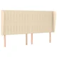 Vidaxl Vzglavje z ušesi krem 203x23x118/128 cm blago