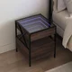 Vidaxl vidaXL Nočna omarica Infinity LED rjava hrastova 40x40x51 cm