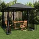 Vidaxl vidaXL Paviljon z mrežastimi stenami, antracit, 2,93 x 2,93 m, jeklo