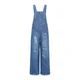 Imily Bela Kavbojke z naramnicami moder denim
