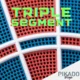 Segment za pikado tarčo GRANBOARD Triple -Blue 2 kom