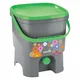 KOŠ ZA BIOLOŠKE ODPADKE PLASTIKA SKAZA ORGANKO 16 L 32X27X39CM SIV