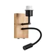 Brilagi - LED zidna lampa NUBILA WOOD 1xE27/25W/230V + LED/3W hrast/crna