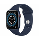 Apple Watch Series 6 (GPS + Cellular, 44mm, Blue Aluminum, Deep Navy Sport Band)