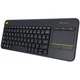 Logitech Logitech K400 Plus brezžična tipkovnica z touchpadom, črna, nizka in enostavna uporaba, podpora za Windows in Android