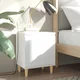 vidaXL Nočna omarica z lesenimi nogami 2 kosa bela 40x30x50 cm