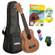 Cascha HH 2027 DE Premium Mahogany Soprano ukulele Set