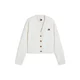 Tommy Jeans Pletena jopica Fluffy Badge DW0DW23830 Bela Regular Fit