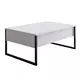 Hanah Home Luxe Sto za dnevnu sobu, Belo-Crna