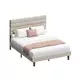 Songmics Posteljni okvir 202x140x110 cm bež