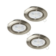 Eglo 901757 - Komplet od 3 LED ugradne plafonske svetiljke FAVAZZINA 1xGU10/4W/230V hrom