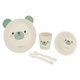 Kikka Boo set za jelo od bambusa Bear Mint - Zelena