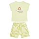 United Colors Of Benetton Komplet majica in kratke hlače 3O7SAK014 Zelena Regular Fit