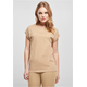 Womens T-shirt with extended shoulder union beige