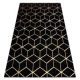 eoshop Moderna preproga 3D GLOSS 409C 86 Cube elegantna, glamur, art deco črna/zlata ( - Velikost: 200x290 cm)