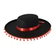 Sombrero party klobuk s cofki črn