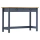 Vidaxl Konzolna mizica Hill z 2 predaloma siva 110x45x74 cm borovina