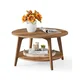 Songmics Kavni mizica 80x45 cm rjava