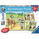 RAVENSBURGER sestavljanka 3x49 delna Jahalna šola, konjušnica, pašnik 05129