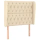 Vidaxl Vzglavje z ušesi krem 103x23x118/128 cm blago
