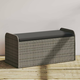 Vidaxl Klop z blazino siva 115x51x52 cm poli ratan