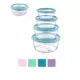 Hobby Life SET 4 OKROGLIH POSODE TREND BOX (0,3+0,7+1,1+1,75L) *9615
