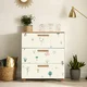 Hanah Home Komoda Leva Gravis Jungle 80x95x43cm Bež-Bela