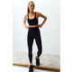Trendyol Black Brushed Compression Matte and Soft Fabric Full Length Knitted Sports Leggings