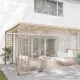 shumee vidaXL Prozorna ponjava z ušesi 6x8 m PVC
