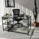 Hanah home Radni sto 130x75x60cm Crni