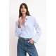 Trendyol Bluza golobje modra / bela
