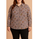 Plus size bluza s potiskom, bordo