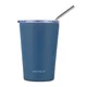 shumee 400 ml indigo modra termo skodelica s slamico