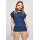 Womens T-shirt with extended shoulder spaceblue