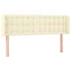 Vidaxl Vzglavje z ušesi krem 147x16x78/88 cm umetno usnje