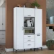 Hanah Home Višenamenska komoda JE118-2964, 130 x198.6 x40 cm, Bela